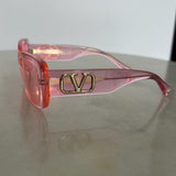 VALENTINO - VA4108 Pink Rectangle Sunglasses