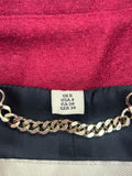 BURBERRY - Burgundy Virgin Wool Coat Sz 6-8