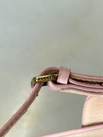 GUCCI - Pink Leather GG Marmont Block Sandals
Size EU 38