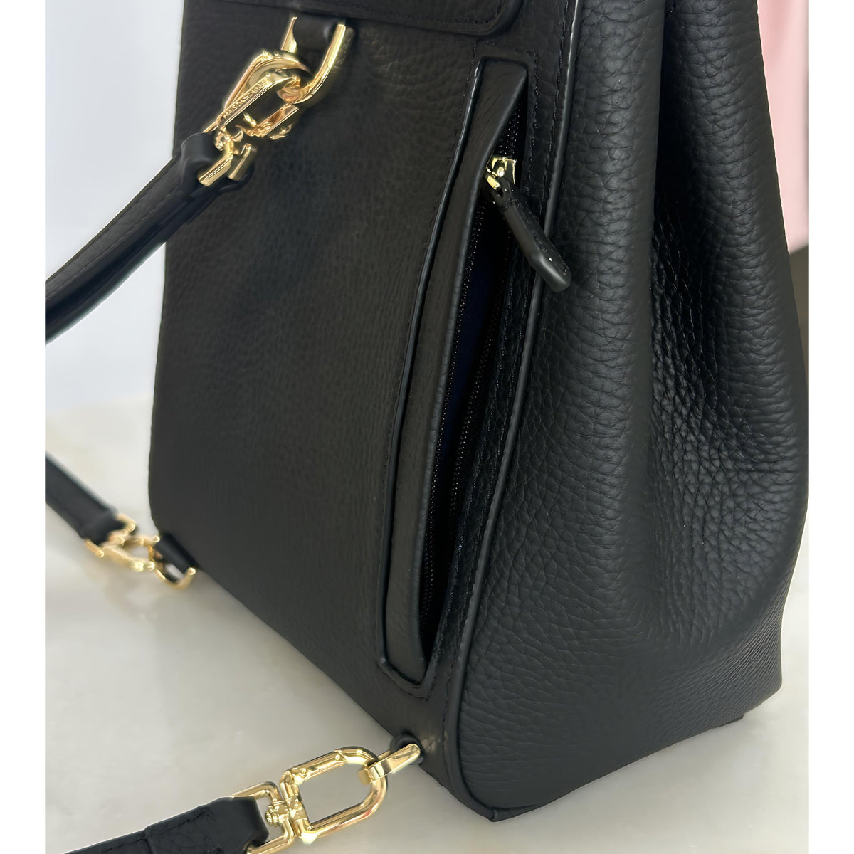 MAISON de SABRÉ - Mini Black Soft Leather Backpack