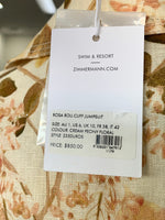ZIMMERMANN - Rosa Roll Cuff Linen Jumpsuit Sz 1