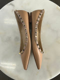 VALENTINO - Nude Ballerina Rockstud Flats Sz 39.5