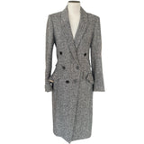 BURBERRY - Wool Herringbone Coat - Sz IT 42