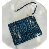 CHRISTIAN LOUBOUTIN - Blue Alligator Embossed Cabata Tote