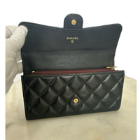 CHANEL - Classic Flap Long Quilted Black Wallet