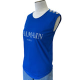 BALMAIN - Blue Logo Tank Top Sz 8-10