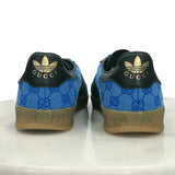 GUCCI x ADIDAS - Gazelle Blue GG Monogram Sneakers Sz 8.5