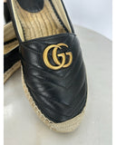 GUCCI - GG Marmont Leather Espadrilles Sz 39