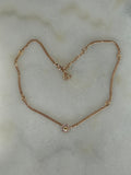 GUCCI - Double G Crystal Flower Rose-gold Tone Necklace