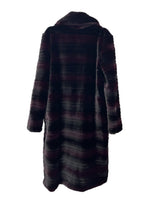 HUSK - Imperial Aubergine Longline Faux Fur Coat Sz L