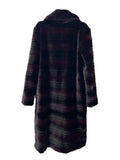 HUSK - Imperial Aubergine Longline Faux Fur Coat Sz L