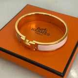 HERMÈS - Clic H Bracelet Rose Candeur GM