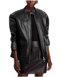 ANINE BING - Henry Black Leather Jacket Sz XS Relaxed Fit