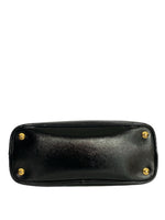 PRADA - Vernis Saffiano Dome Bag in Black