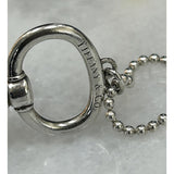 TIFFANY & Co. - Sterling Silver Large Oval Key Pendant & Chain