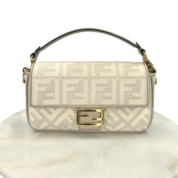 FENDI - Beige Baguette Medium Shoulder Bag