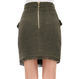 BALMAIN - Tweed Mini Wrap Skirt Sz - FR 36