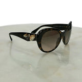PRADA - Tortoiseshell Jewelled Butterfly Sunglasses