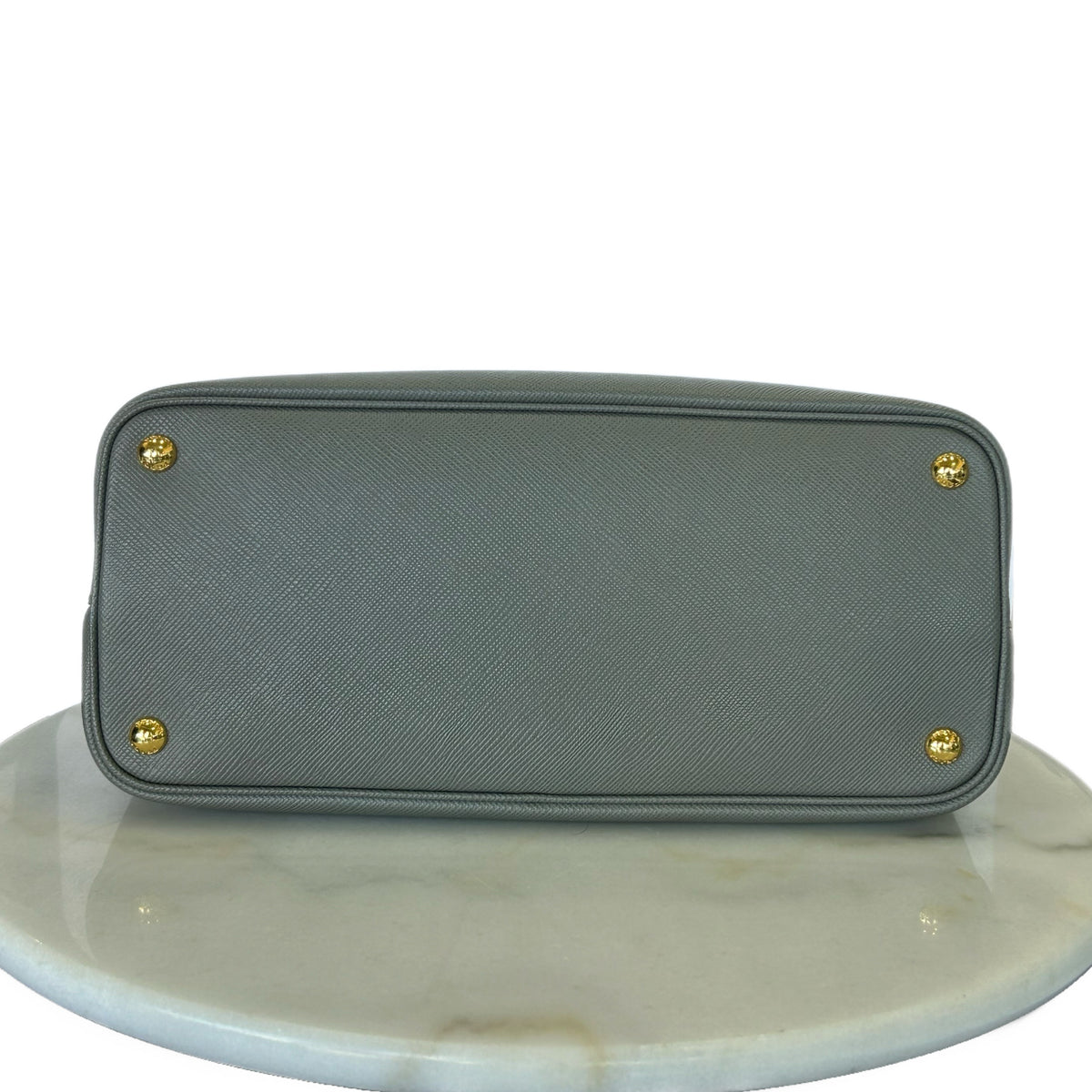 PRADA - Saffiano Double Bag / Grey & Burgundy