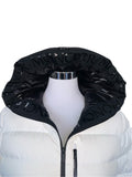 MONCLER - Herbe Hooded Short Down Jacket Sz 3 - Natural White
