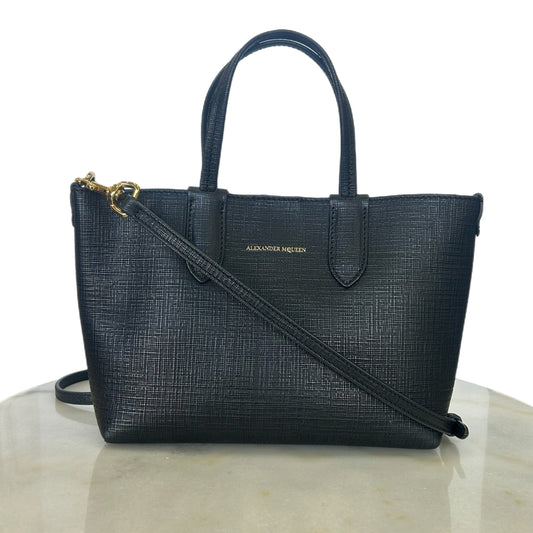 ALEXANDER McQUEEN - Black Mini Shopper Tote / Crossbody Bag