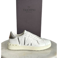 VALENTINO - VLTN Open White Leather Sneakers Men’s Sz 42