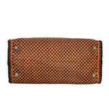 PRADA - Madras Woven Leather Tote Bag