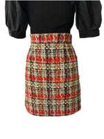GUCCI - Multicoloured Tweed Skirt Sz 40