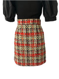 GUCCI - Multicoloured Tweed Skirt Sz 40