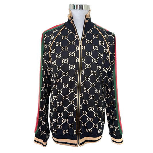 GUCCI - Monogram Side-Stripe Jacket Sz XL
