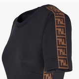 FENDI - FF Motif Black Dress Sz 38