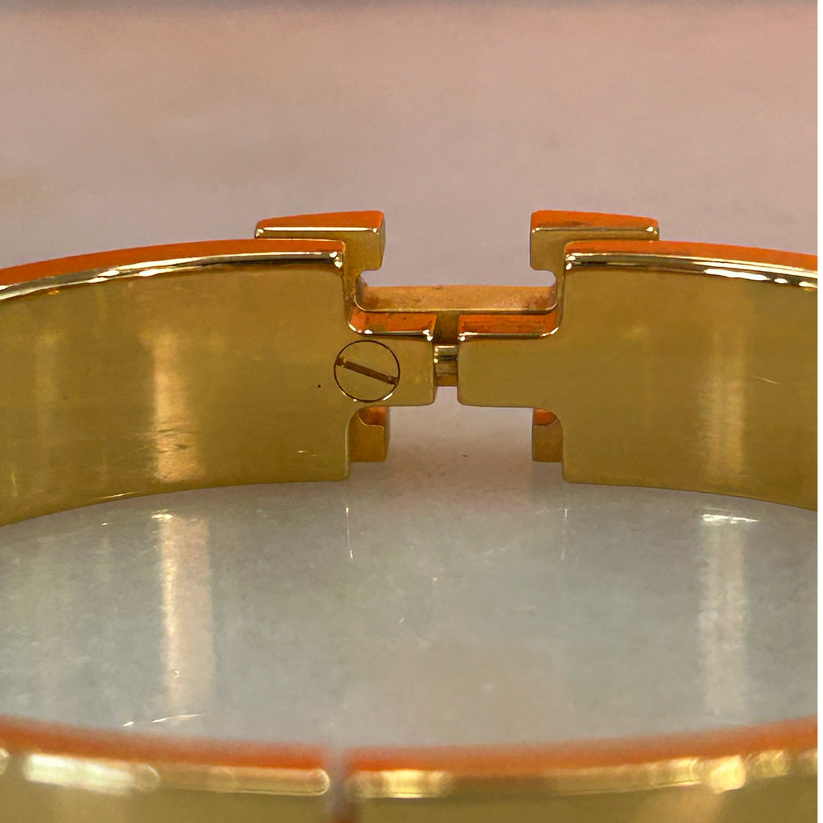 HERMÈS - Clic H Bracelet Rose Candeur GM