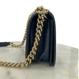 CHANEL - Navy Medium Boy Bag Circa 2017-2018
