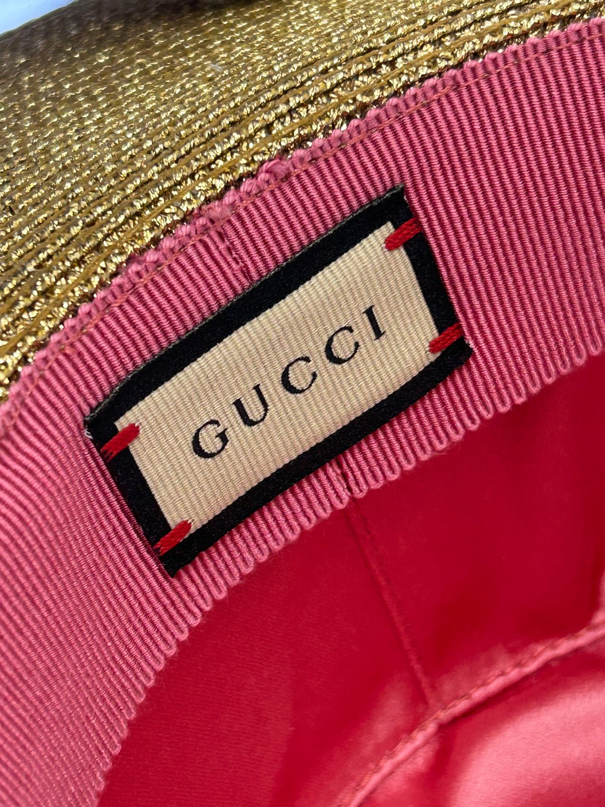 GUCCI - Bee Embellished Lamé Straw Hat