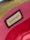GUCCI - Bee Embellished Lamé Straw Hat