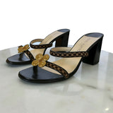 LOUIS VUITTON - Damier Monogram Flower Block Sandals Sz 37.5