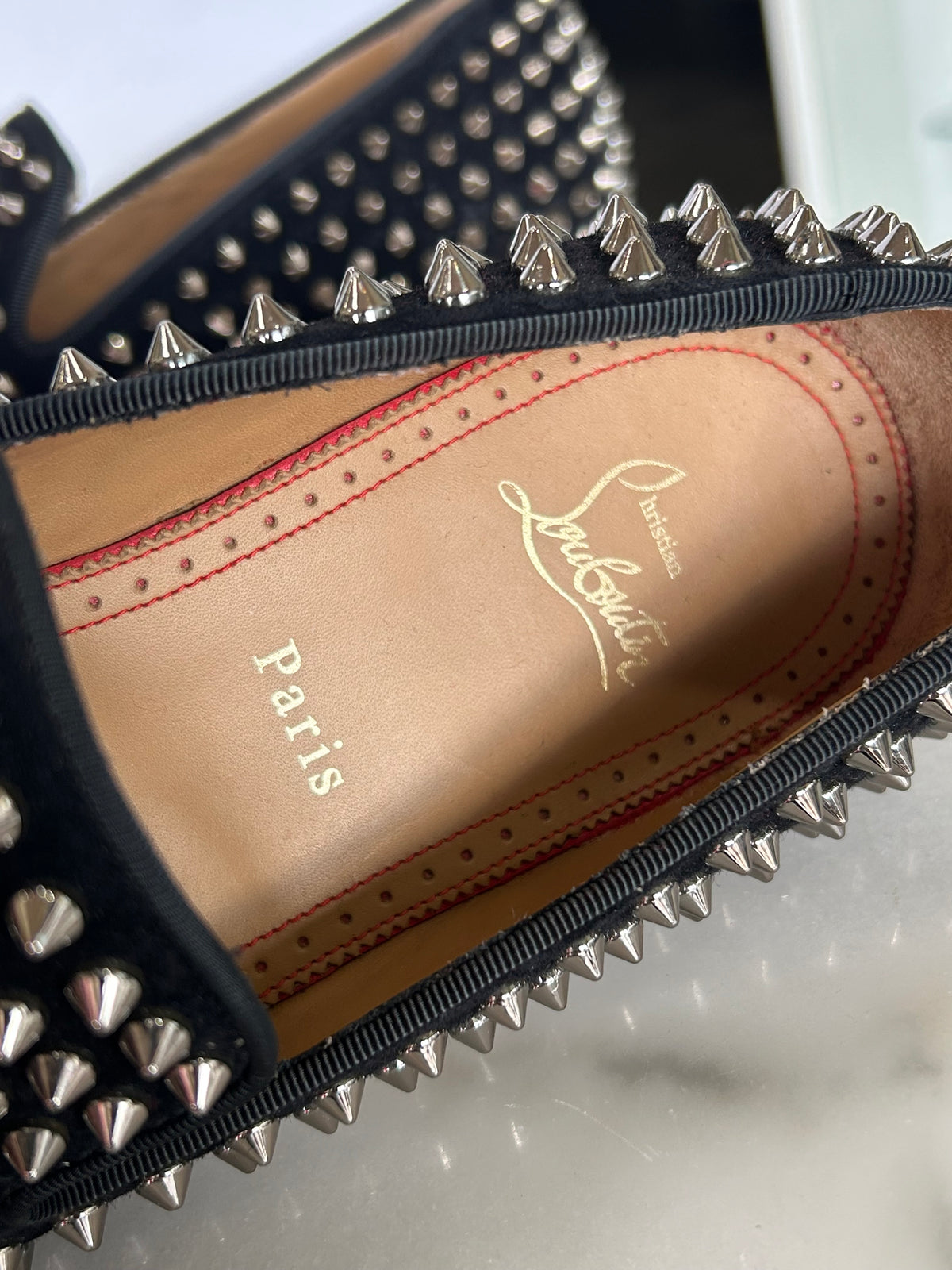 CHRISTIAN LOUBOUTIN - Dandelion Spike Black Loafers Men’s 42 EU