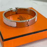 HERMÈS - Clic H Bracelet Soft Pink & Palladium PM