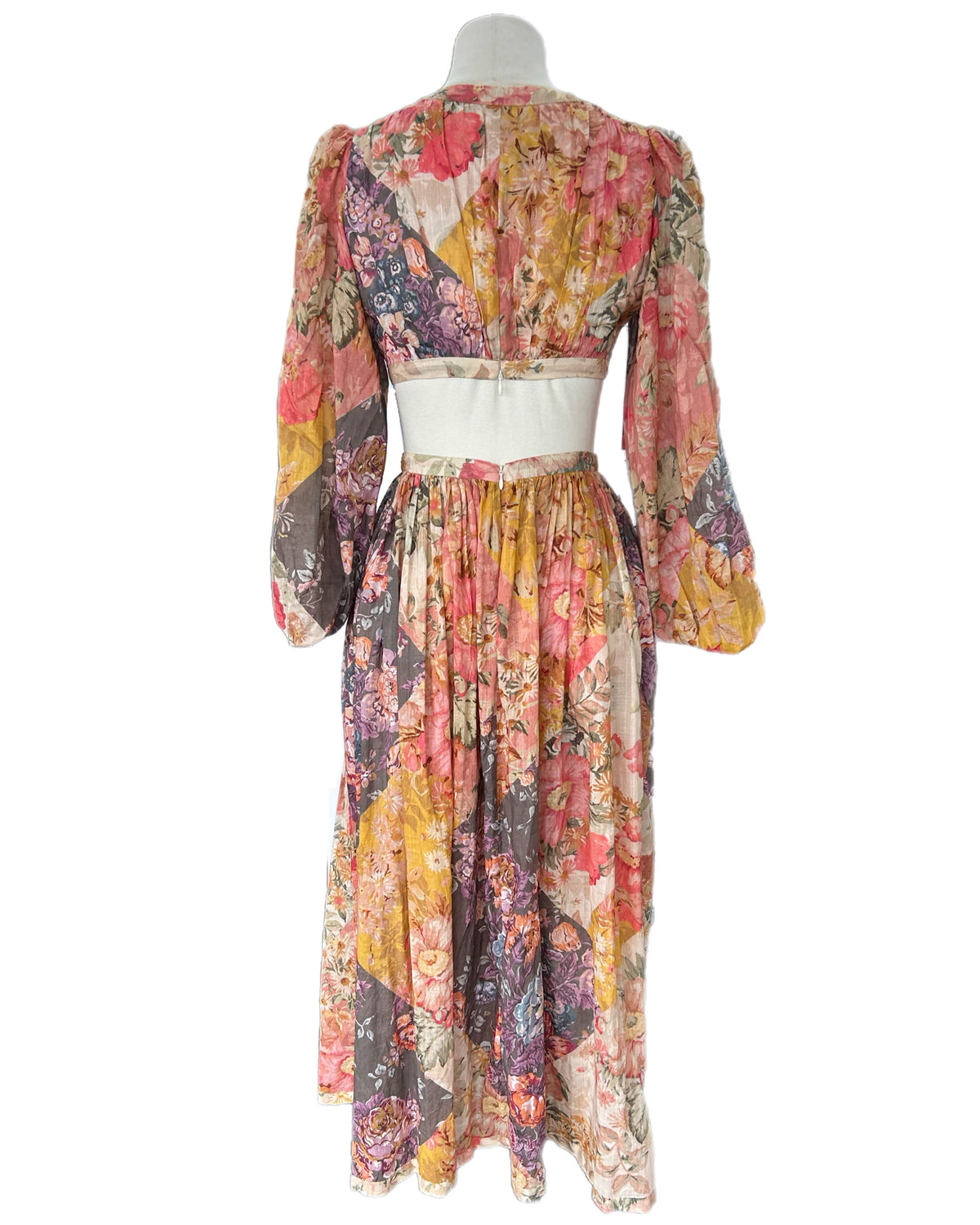 ZIMMERMANN - Pattie Patchwork Floral Dress Sz 1
