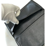 PRADA - Saffiano Black Leather Travel Wallet