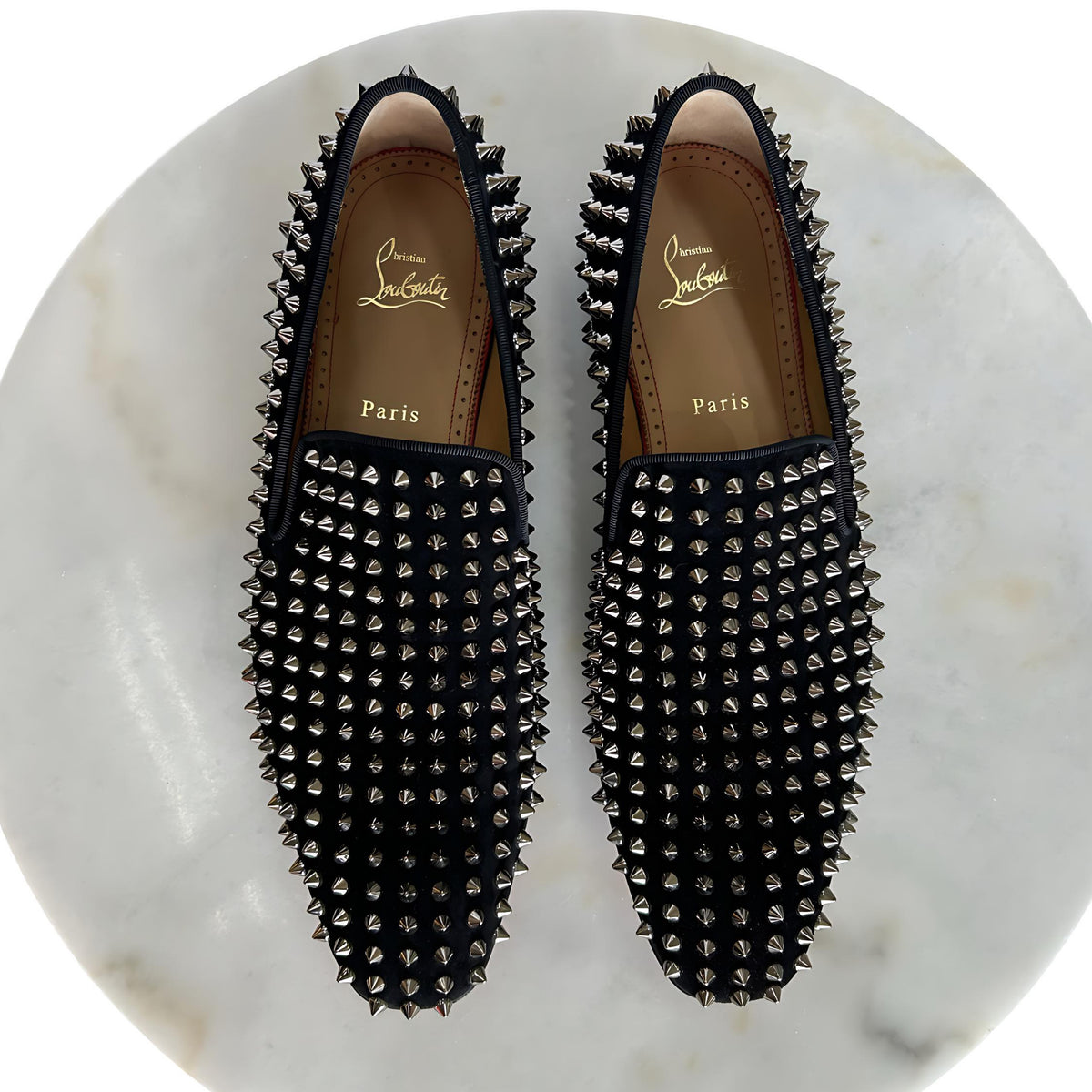 CHRISTIAN LOUBOUTIN - Dandelion Spike Black Loafers Men’s 42 EU