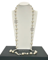 CHANEL - CC Diamanté & Pearl Long Necklace