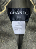 CHANEL - Khaki Wool/Alpaca Coat Size FR 44 / AUS 12