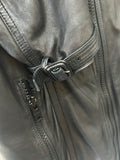 BURBERRY - Black Lamb Leather Jacket Sz 50
