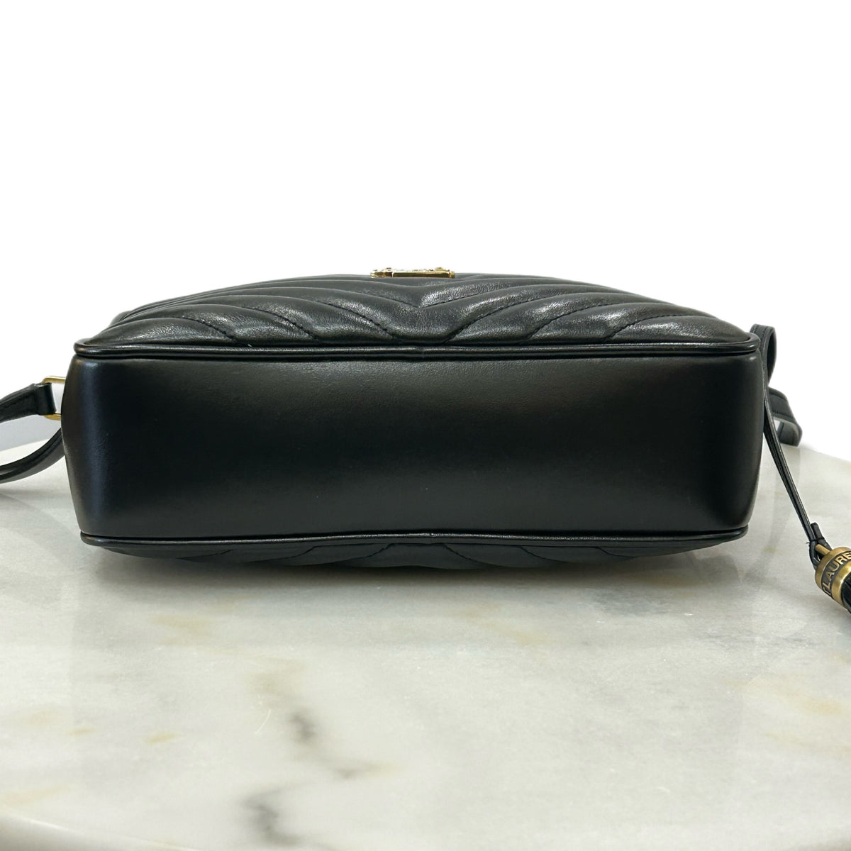 SAINT LAURENT - Lou Black Soft Quilted Leather Camera Bag