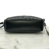 SAINT LAURENT - Lou Black Soft Quilted Leather Camera Bag