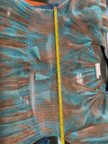 ZIMMERMANN - Blue Silk & Lurex Paisley Blouse Sz 0 / Suit 8-10