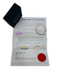18ct Yellow Gold & Palladium Diamond & Sapphire Bangle