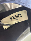 FENDI - Navy FF Jacquard Silk Dress Sz 38