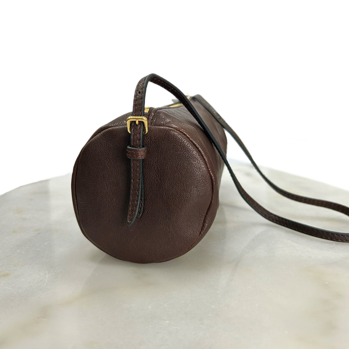 MIU MIU - Nappa Brown Leather Pouch Bag